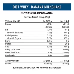 Applied Nutrition Diet Whey (1kg) -Fit Life Shop Applied Nutrition Diet Whey Nutritional Information 1