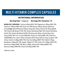 Fit Life Shop -Fit Life Shop Applied Nutrition Multi Vitamin Complex Nutritional Information