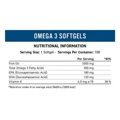 Fit Life Shop -Fit Life Shop Applied Nutrition Omega 3 Nutritional Information