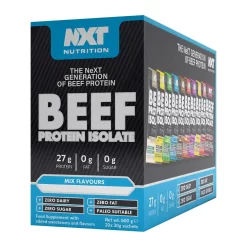 NXT Beef Protein Isolate Sample Box (20 Sachets) -Fit Life Shop NXT Beef Protein Isolate Sample Box 20 sachets Front