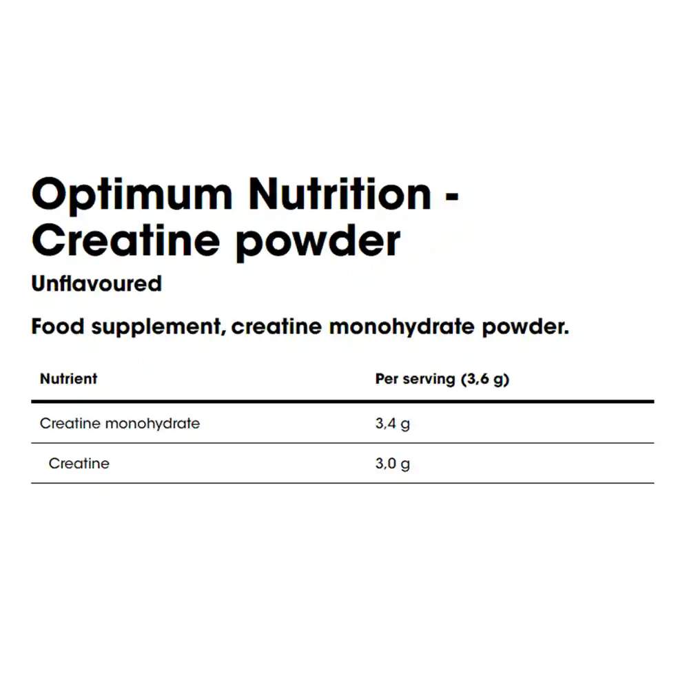 Optimum Nutrition Micronised Creatine Powder 4 Optimum Nutrition Micronised Creatine Powder - Image 2