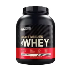 Optimum Nutrition Gold Standard 100% Whey Protein Powder 2.27kg -Fit Life Shop Optimum Nutrition Gold Standard 100 Whey 2.27kg Cookies Cream