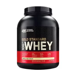 Optimum Nutrition Gold Standard 100% Whey Protein Powder 2.27kg -Fit Life Shop Optimum Nutrition Gold Standard 100 Whey 2.27kg Vanilla Ice Cream