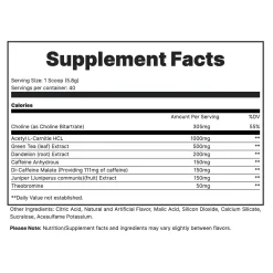 Redcon1 Double Tap Powder -Fit Life Shop Redcon1 Double Tap Powder Nutritional Information