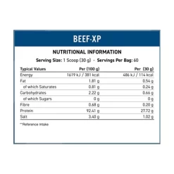 Applied Nutrition Beef-XP -Fit Life Shop applied nutrition beef xp nutritional panel