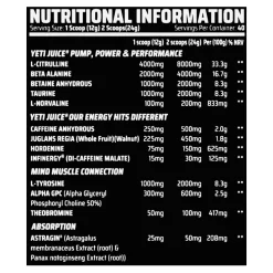 Gorillalpha Yeti Juice -Fit Life Shop gorillalpha yeti juice nutritional information