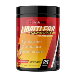 Muscle Rage Limitless Unleashed Pre-Workout -Fit Life Shop limitless unleashed sweet strawberry